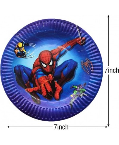 Spiderman-Theme Party Supplier 30PCS Plates for Kids Birthday Super-Hero Theme Party $17.06 - Kids' Party Tableware