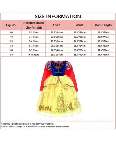 Girls Princess Snow White Costume Fancy Dress Halloween Christmas Party Birthday Evening Gown (w/Accessories) $61.75 - Kids' ...