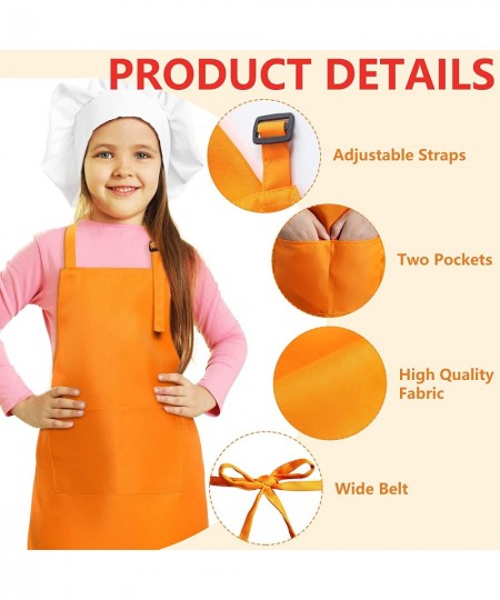 20 Pcs Kids Aprons Set Children Chef Aprons Kids Adjustable Aprons for Boys Girls Cooking Baking L for 7-13 Age $60.39 - Toy ...