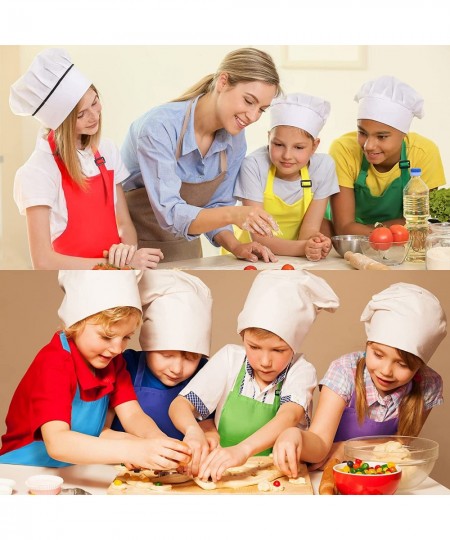 20 Pcs Kids Aprons Set Children Chef Aprons Kids Adjustable Aprons for Boys Girls Cooking Baking L for 7-13 Age $60.39 - Toy ...