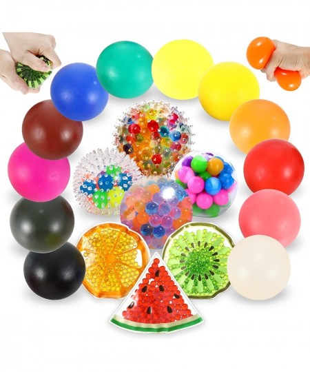 Sensory Stress Ball and Bean Bag Set - 19 Pack Squishy Ball Toys Set for Kids Fidget Stress Balls for Autism/ Anxiety Relief ...