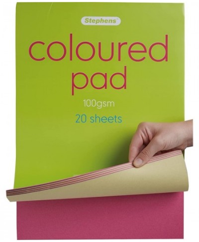 Coloured Pad (RS544357) A3 Gum Bound 100GSM 20 Multicoloured Sheets for Home School Professional Artists College Technical Dr...