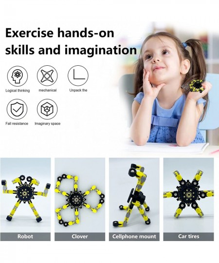 Fingertip Spin Top Toys Finger Hand Spinner Toy Transformable Chain Mechanical Stress Relief Christmas Birthday Toys Gifts fo...