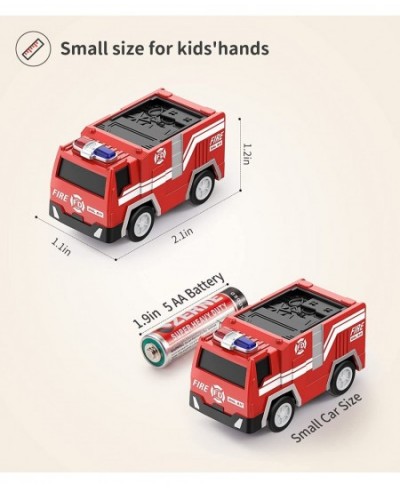 Small Fire Truck Toys Die Cast Mini Toys Cars Truck for Toddler Pull Push Vehicles Small Ambulance Police Cars for Boys 3 4 5...