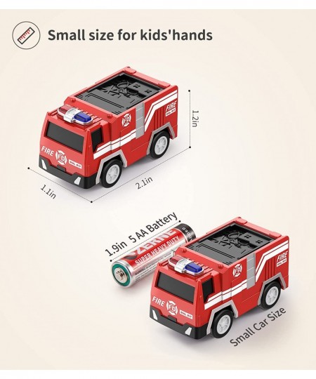 Small Fire Truck Toys Die Cast Mini Toys Cars Truck for Toddler Pull Push Vehicles Small Ambulance Police Cars for Boys 3 4 5...