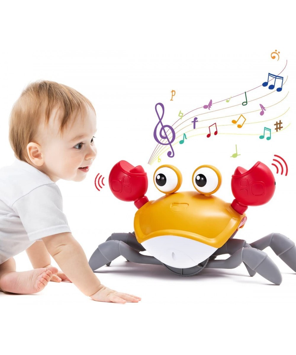 Crawling Crab Baby Toys with Music and LED Light for Kids Toddles - Interactive Infrared Induction RC Toys with Automatically...