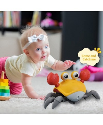 Crawling Crab Baby Toys with Music and LED Light for Kids Toddles - Interactive Infrared Induction RC Toys with Automatically...