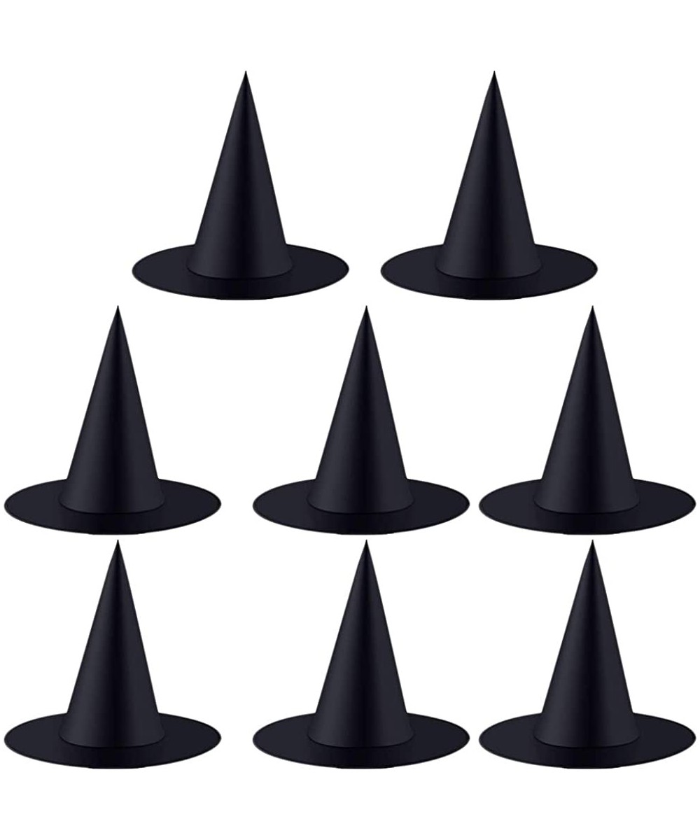 8 Pack Witch Hats Black Witch Hats Hanging Halloween Black Witch Hat Witch Cap Costume Accessory for Halloween Christmas Part...