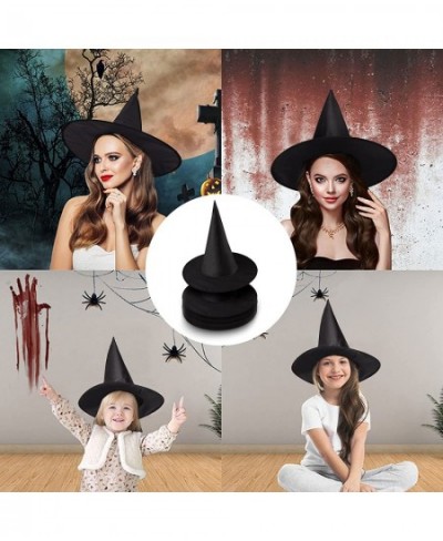 8 Pack Witch Hats Black Witch Hats Hanging Halloween Black Witch Hat Witch Cap Costume Accessory for Halloween Christmas Part...