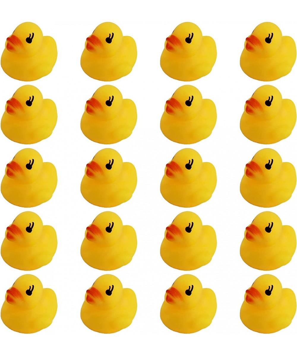 Mini Rubber Ducks 20Pcs Little Rubber Ducks Tiny Baby Shower Rubber Ducks Squeak Fun Rubber Ducks in Bulk Bath Toy Float Deco...