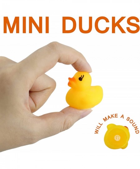 Mini Rubber Ducks 20Pcs Little Rubber Ducks Tiny Baby Shower Rubber Ducks Squeak Fun Rubber Ducks in Bulk Bath Toy Float Deco...