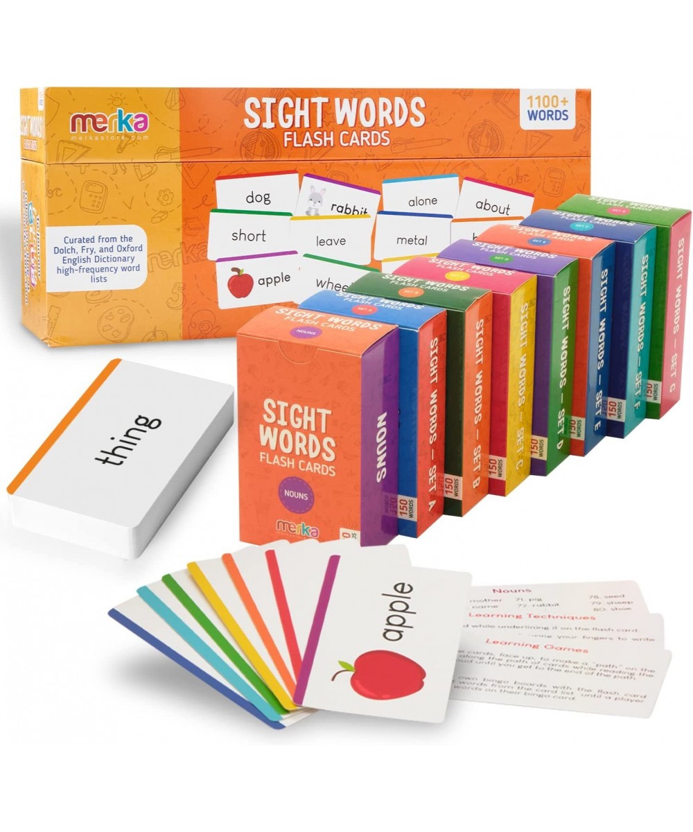 Sight Words Flashcards: Self-Paced Vocabulary Tool for Pre-K Kindergarten 1st 2nd & 3rd Graders Helps Kids Read & Recognize F...