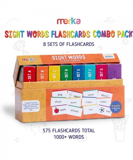 Sight Words Flashcards: Self-Paced Vocabulary Tool for Pre-K Kindergarten 1st 2nd & 3rd Graders Helps Kids Read & Recognize F...