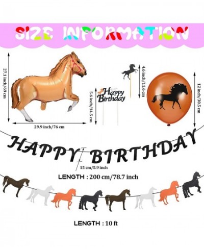 44 Pieces Horse Birthday Party Decoration Set Including Horse Happy Birthday Banner Horse Spiral Hanging Decor Cupcake Topper...