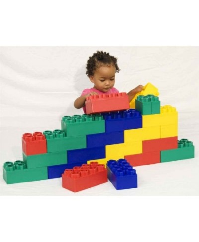 24pc Jumbo Blocks Preschool Set - 8" and 4" Large Building Blocks for Toddlers - Stackable Blocks - Creative and Educational ...