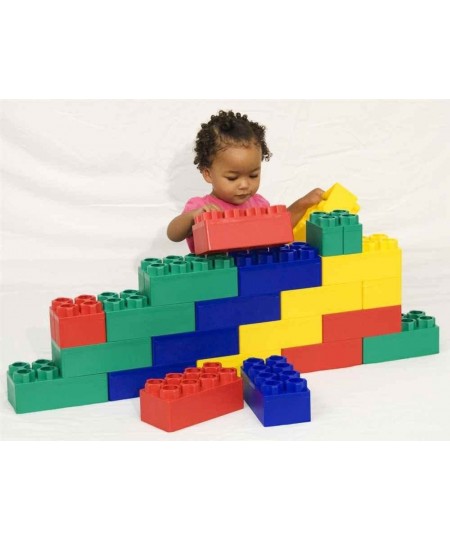 24pc Jumbo Blocks Preschool Set - 8" and 4" Large Building Blocks for Toddlers - Stackable Blocks - Creative and Educational ...