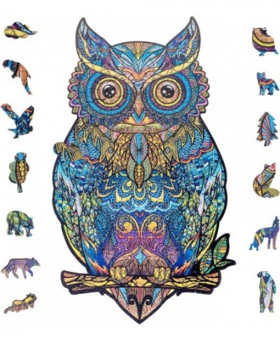 Wooden Puzzle for Adults Strong and Durable Brasswood Jigsaw Puzzles Unique Shaped Owl Puzzle 11x6.7 Inches $32.86 - 3-D Puzzles