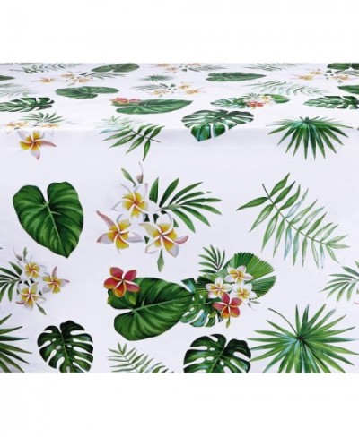 2 Pack Hawaiian Luau Tablecloths for Party Decoration Hawaii Disposable Plastic Rectangular Table Covers Aloha Tropical Palm ...