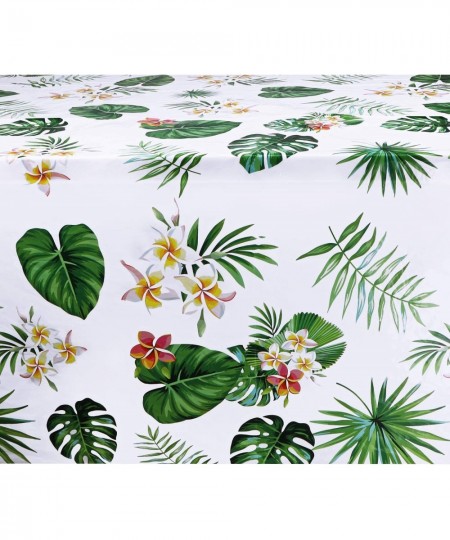 2 Pack Hawaiian Luau Tablecloths for Party Decoration Hawaii Disposable Plastic Rectangular Table Covers Aloha Tropical Palm ...