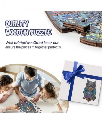 Wooden Puzzle for Adults Strong and Durable Brasswood Jigsaw Puzzles Unique Shaped Owl Puzzle 11x6.7 Inches $32.86 - 3-D Puzzles