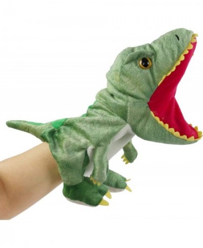 Plush Dinosaur Hand Puppet T-rex Stuffed Toy Open Movable Mouth for Creative Role Play Gift for Kids Toddlers on Birthday Chr...