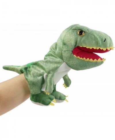 Plush Dinosaur Hand Puppet T-rex Stuffed Toy Open Movable Mouth for Creative Role Play Gift for Kids Toddlers on Birthday Chr...