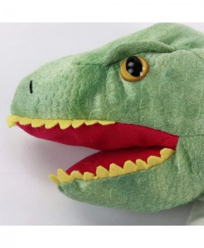 Plush Dinosaur Hand Puppet T-rex Stuffed Toy Open Movable Mouth for Creative Role Play Gift for Kids Toddlers on Birthday Chr...