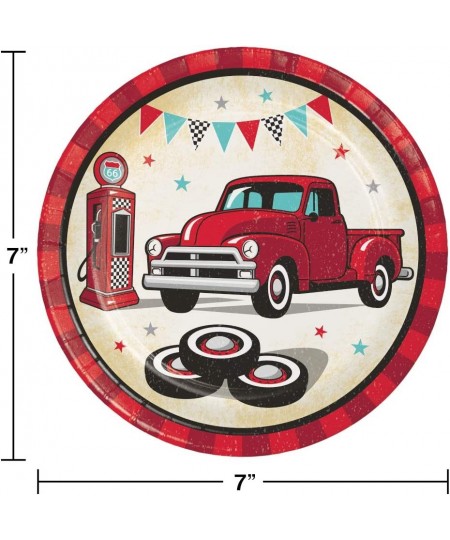 Vintage Red Truck Birthday Party Pack – Includes 7” Paper Plates & Beverage Napkins Plus 24 Birthday Candles – Serves 16 $26....