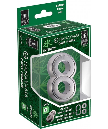 Infinity Hanayama Metal Brainteaser Puzzle Mensa Rated Level 6 for Ages 12 and Up from University Games $25.34 - Brain Teaser...