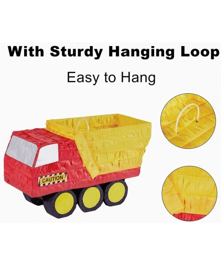 Construction Pinata Dump Truck Pinata for Boy Construction Birthday Party Tractor Excavator Car Pinata for Kids Party 15.5 x ...