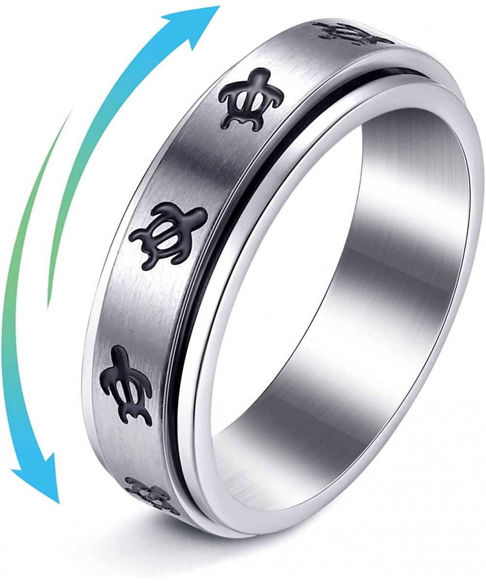 MUCAL Anxiety Ring for Women Men Stainless Steel Fidget Rings for Anxiety Anti Anxiety Ring Stress Relieving Spinner Ring Tee...