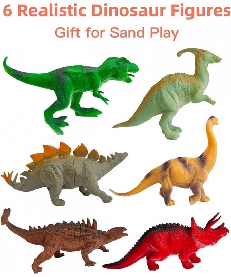 Dinosaur Sand Toys Beach Toys Kit: Include Bucket and Shovel Beach Mesh Bag Sand Water Tunnel Dinosaur Beach Molds and 6 Dino...