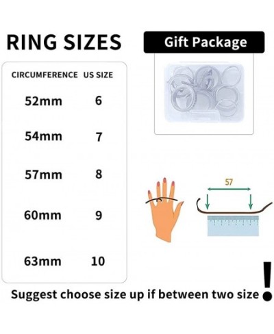 MUCAL Anxiety Ring for Women Men Stainless Steel Fidget Rings for Anxiety Anti Anxiety Ring Stress Relieving Spinner Ring Tee...