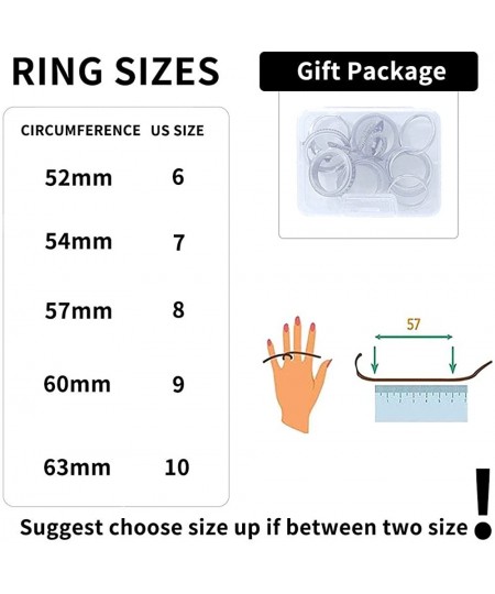 MUCAL Anxiety Ring for Women Men Stainless Steel Fidget Rings for Anxiety Anti Anxiety Ring Stress Relieving Spinner Ring Tee...