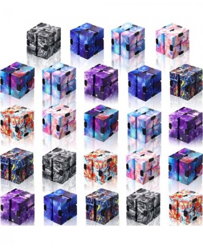 24 Pieces Cube Toy Sensory Fidget Toy Cube Toy Sensory Hand Hand Held Fidget Blocks Fidgeting Game Finger Cube Gadget Gift fo...