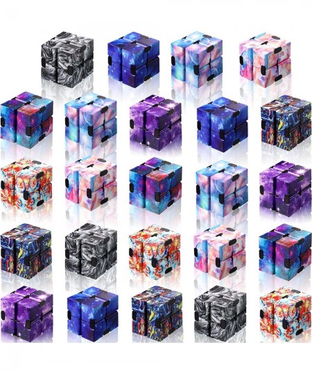 24 Pieces Cube Toy Sensory Fidget Toy Cube Toy Sensory Hand Hand Held Fidget Blocks Fidgeting Game Finger Cube Gadget Gift fo...