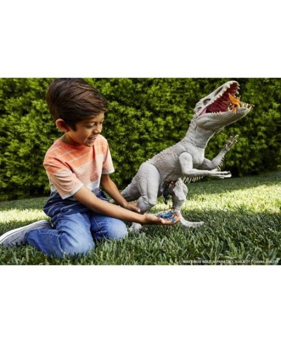 Jurassic World Camp Cretaceous Large Dinosaur Toy Super Colossal Indominus Rex Action Figure 3.5 Feet Long with Eating Featur...