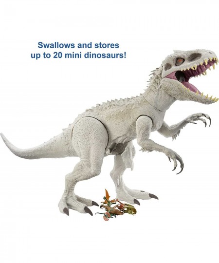 Jurassic World Camp Cretaceous Large Dinosaur Toy Super Colossal Indominus Rex Action Figure 3.5 Feet Long with Eating Featur...