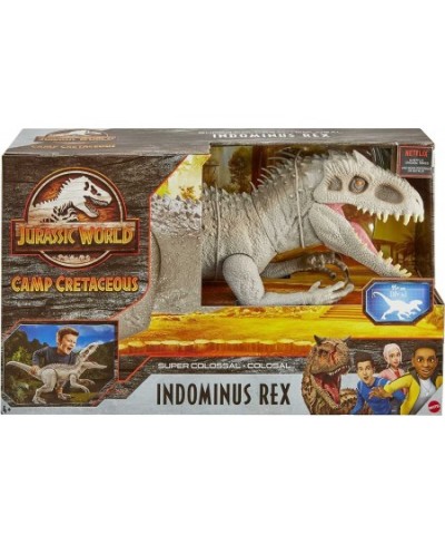 Jurassic World Camp Cretaceous Large Dinosaur Toy Super Colossal Indominus Rex Action Figure 3.5 Feet Long with Eating Featur...