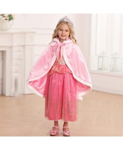 Princess Cloak with Hood Girls Cape Kid Toddler Costume Dress up for Halloween Christmas Carnival Cosplay $29.54 - Kids' Cost...