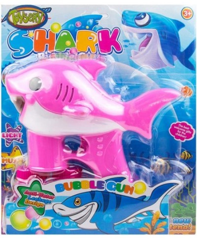 Shark Bubble Gun Blower for Kids Light-Up Bubble Blaster Toy with Easy Refill Bubble Solution Lights and Sound Perfect Bubble...