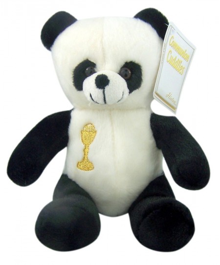 First Communion Plush Panda Bear Stuffed Animal with Embroidered Chalice 6 Inch $29.75 - Stuffed Animals & Teddy Bears