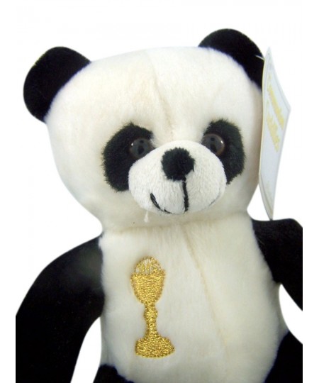 First Communion Plush Panda Bear Stuffed Animal with Embroidered Chalice 6 Inch $29.75 - Stuffed Animals & Teddy Bears