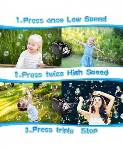 Bubble Machine Automatic Bubble Blower Professional Bubble Maker Machine for Kids Toddlers with 150 ml Bubble Solution 2 Spee...