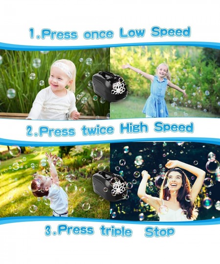 Bubble Machine Automatic Bubble Blower Professional Bubble Maker Machine for Kids Toddlers with 150 ml Bubble Solution 2 Spee...