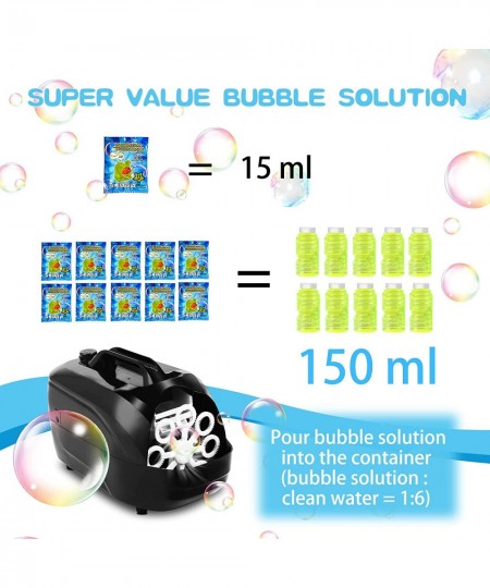 Bubble Machine Automatic Bubble Blower Professional Bubble Maker Machine for Kids Toddlers with 150 ml Bubble Solution 2 Spee...