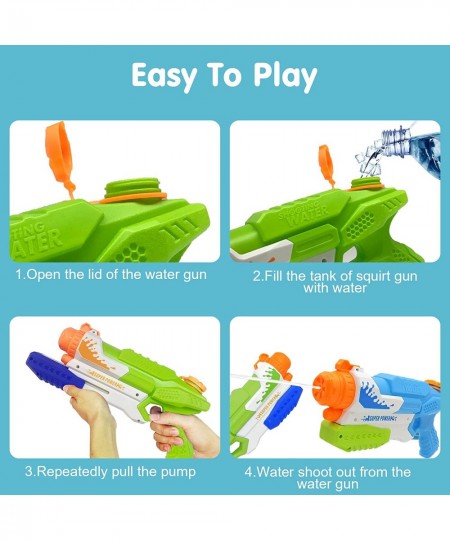 Water Gun for Kids & Adults - 2 Pack 550CC High Capacity Super Water Soaker Blaster Squirt Guns for Boys & Girls Long Range S...