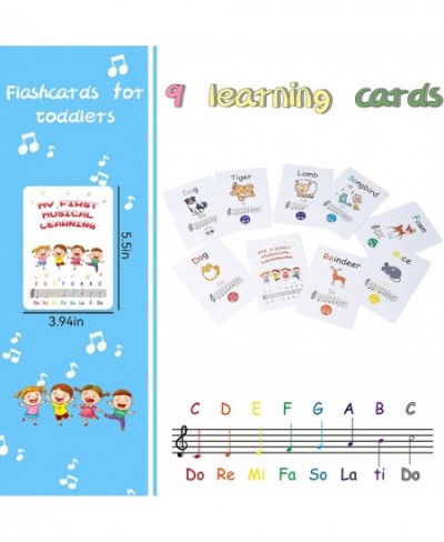 Hand Bells for Kids 8 Note Musical Handbells Set with 10 Songbook & 9 Music Notes Cards for Toddlers Children Musical Learnin...