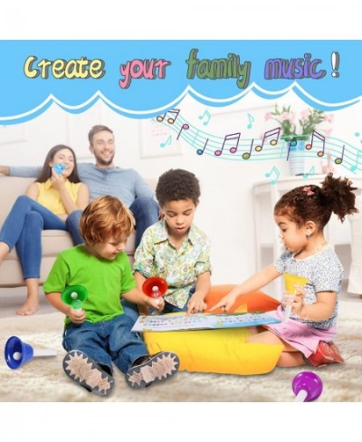 Hand Bells for Kids 8 Note Musical Handbells Set with 10 Songbook & 9 Music Notes Cards for Toddlers Children Musical Learnin...