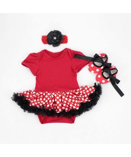 Reborn Baby Doll Clothes Outfit for 20-23 Inch Reborns Newborn Babies Matching Clothing Headband Red Tutu Dress Shoes Three-P...